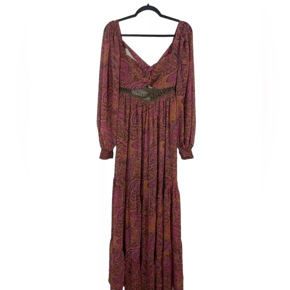 NWT $288 Free People Folklore Maxi Dress Size Medium Bohemian Whimsical Cottage - Picture 5 of 16